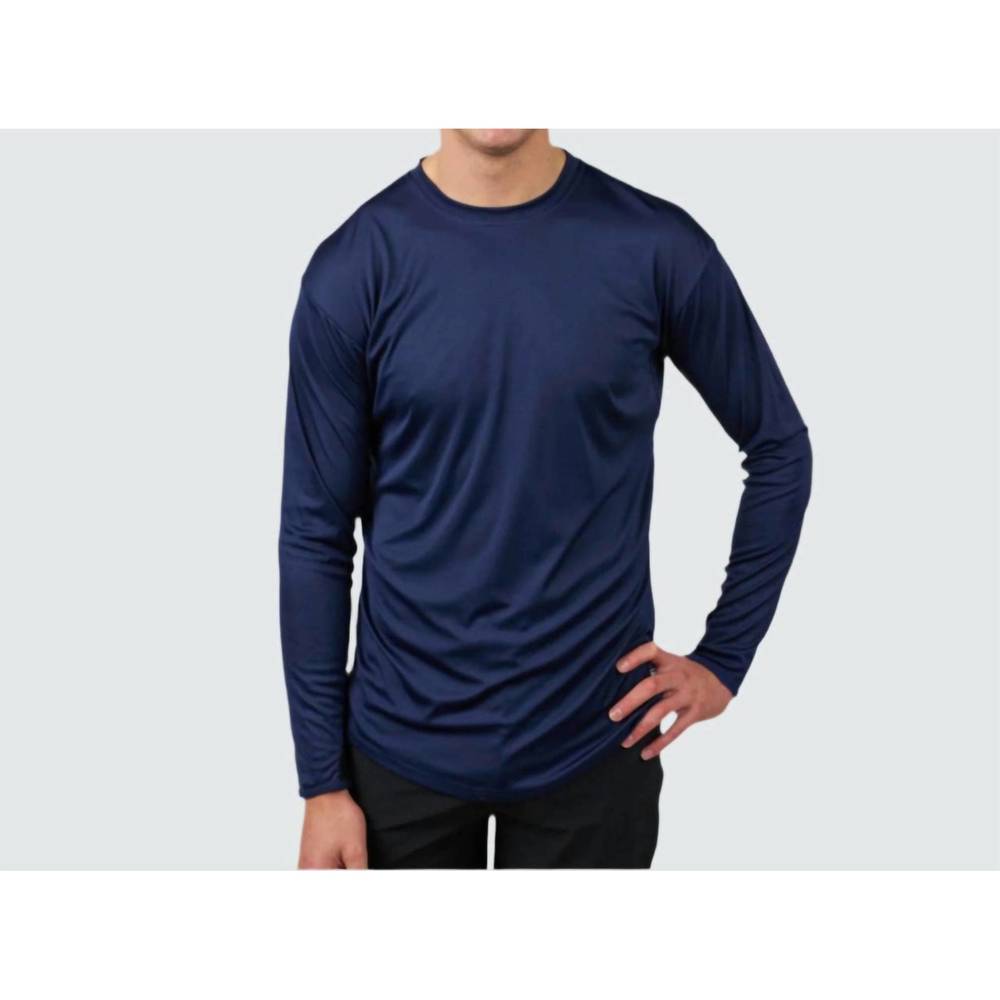 NEW BLACKSTRAP brackish crew long sleeve sun shirt in navy